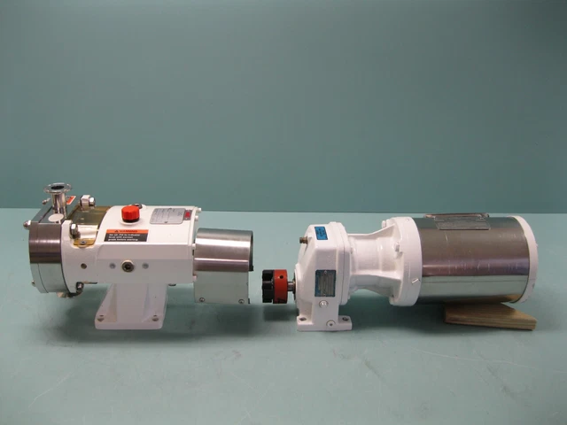 1" Alfa Laval SRU2 Sanitary SS Rotary Lobe Pump 3/4 HP Motor P3