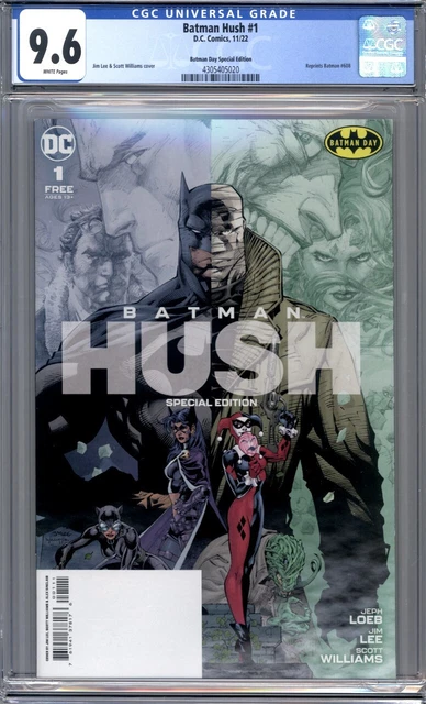 Batman Hush #1  Batman Day Special Edition  Jim Lee Cover & Art    CGC 9.6