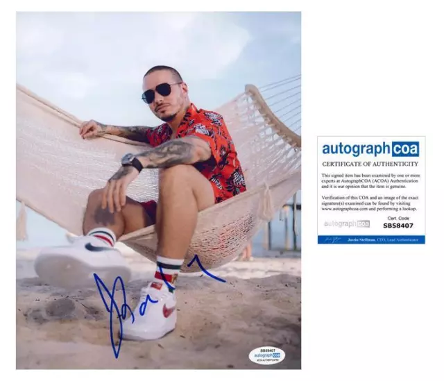 J Balvin Signed 8x10 Photo Prince of Reggaeton Autographed ACOA #4
