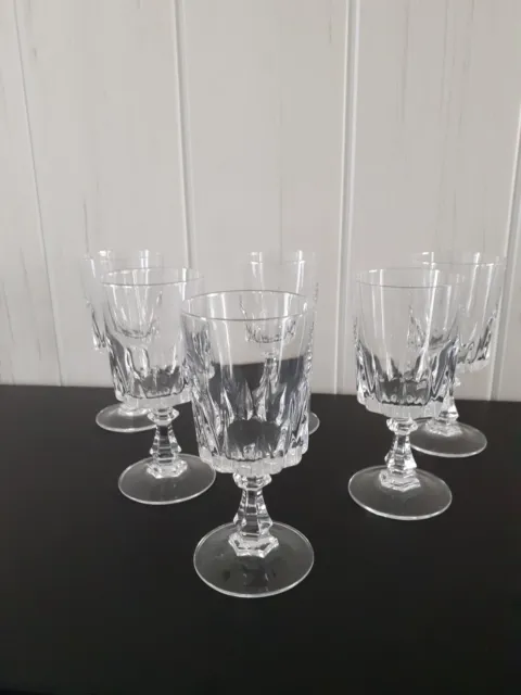 6 verres a vin BLANC 11,5 cl ,modèle LOUVRE en cristal d'arques h 12.5 cm