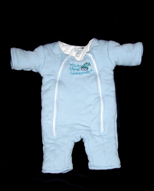 Baby Merlin's Magic Sleepsuit BLUE COTTON SMALL 3-6 months 12-18 lbs