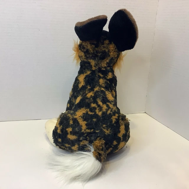 WILD REPUBLIC AFRICAN Wild Dog Calico Hyena Plush Stuffed Animal Black