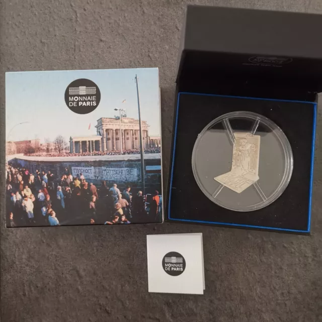 Coffret 10 Euro Argent Be 2019 Chute Du Mur De Berlin France / Patine Silver