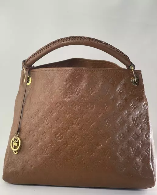 Authentic Louis Vuitton Artsy MM Empreinte Leather Brown Havane Shoulder Bag