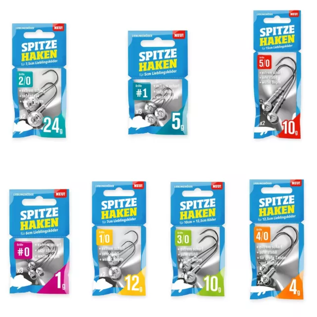 Lieblingsköder Spitze Haken Jigköpfe Jigs Jighaken alle Größen