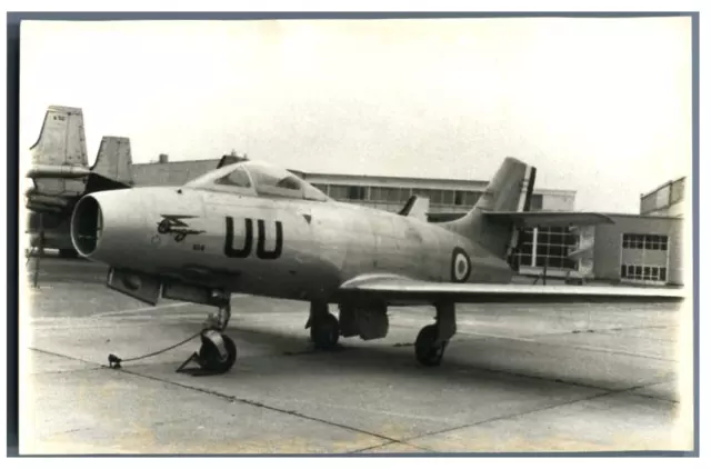 France, Musée de l&#039;air. Avion Ouragan  Vintage silver print. Tirage argen