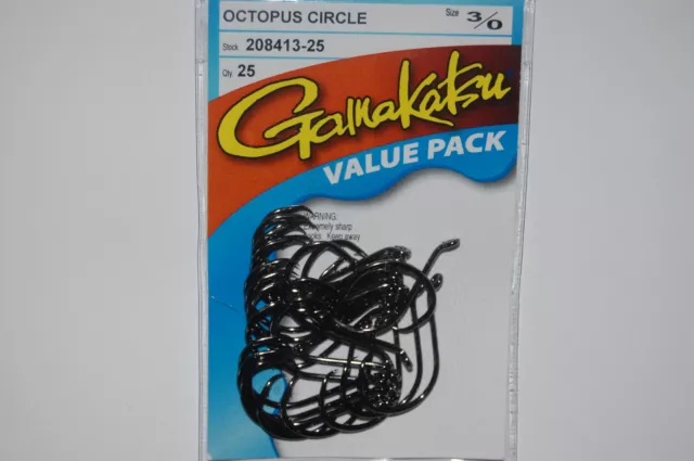 GAMAKATSU OCTOPUS CIRCLE hooks 3/0 25 pr pack 208413-25 value pack  authentic $12.95 - PicClick