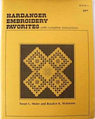 Vintage Hardanger Bordado favoritos #1 Libro Patrones Meier watnemo