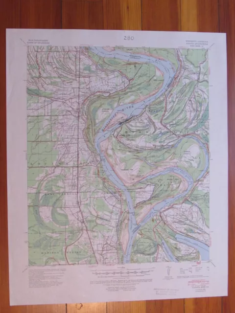 Alsatia Louisiana 1953 Original Vintage USGS Topo Map