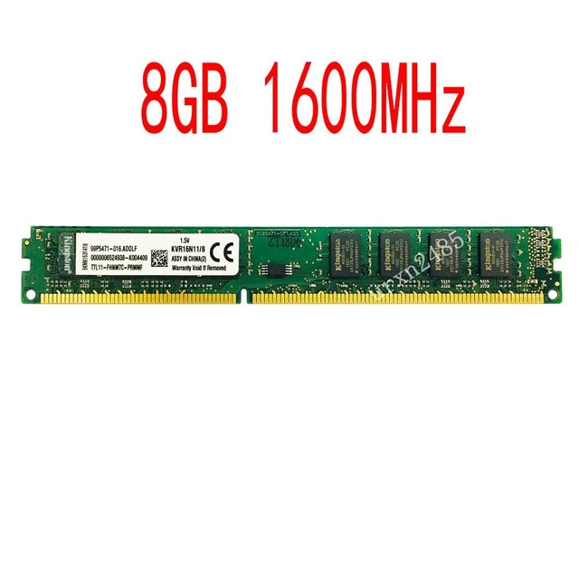 Memoria RAM DDR3 8GB 1600MHz PC3-12800U Per Dell Optiplex (790, 780, 580, 990, 980, 380)