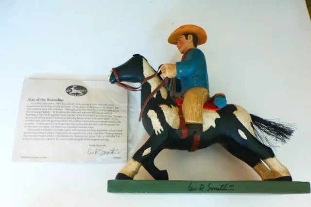 Leo Smith Folk Art  STAR OF THE ROUNDUP  Cowboy LTD ED..#570 of 1500..NIB & COA