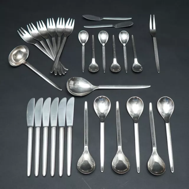 29x Besteckteile Ebel Plateado 120 Forma Simple Con Torcedura 50s/60s 1.123GRÜ