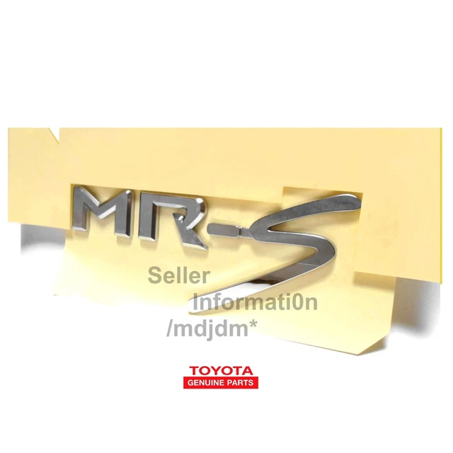 Toyota MR-S Spyder Chrome Rear Emblem Badge 75471-17130 OEM Genuine JDM 3