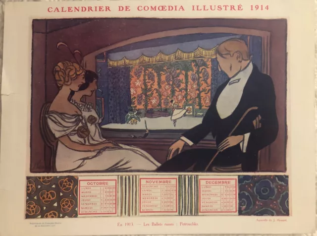 Hemard J Calendrier De Comoedia Illustre 1914