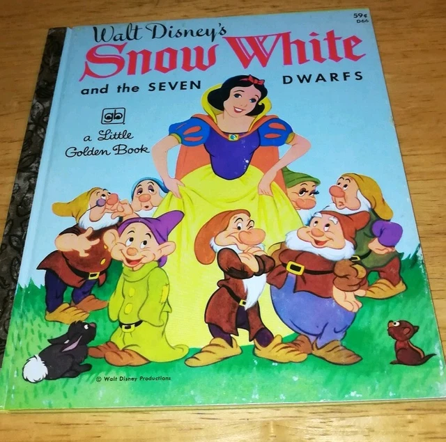 SNOW WHITE AND the Seven Dwarfs Walt Disney's a Little Golden Book 1978 ...