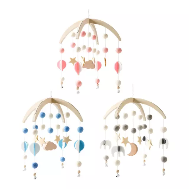 Wooden Baby Crib Mobile Early Development Nursery Decor Wind Chime Baby Crib