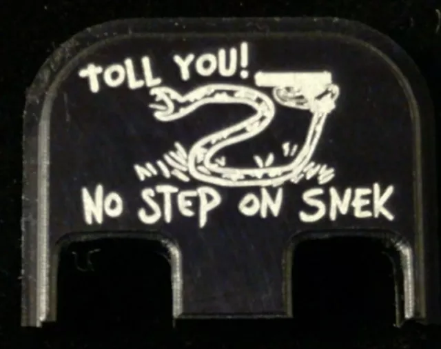 NO STEP ON SNEK Machined Metal Plate Patch