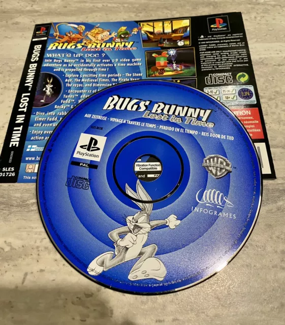 Bug's Bunny Lost in Time PS1 Playstation 1 Game Disc Only VERY RARE WORKS