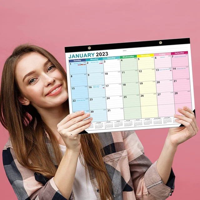 CALENDAR FROM JANUARY 2023 To 2024 Ju Ne English Desk Calendar Portable