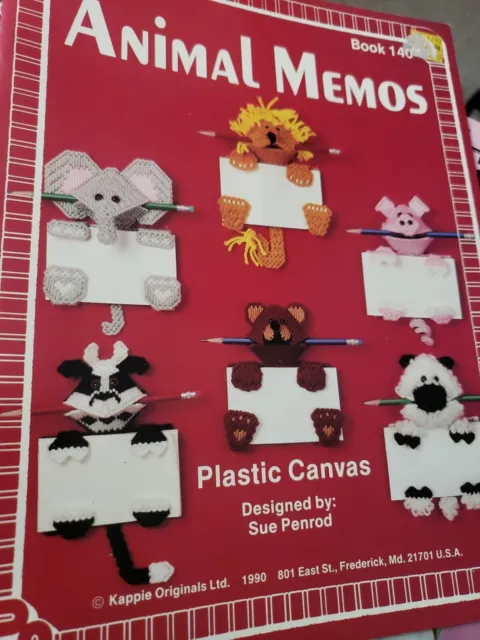 Kappie Plastic Canvas Book 140 Animal Memos