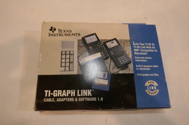 TI-Graph Link Adapter, Cable, Software TI-82 or TI-85  IBM Compatable or Mac