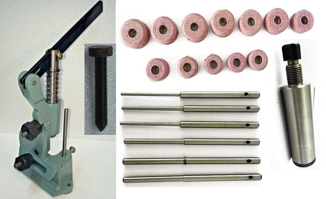 Valve Seat Grinding Stones 12pcs With Stone Dresser & 6pcs Pilots + Holder