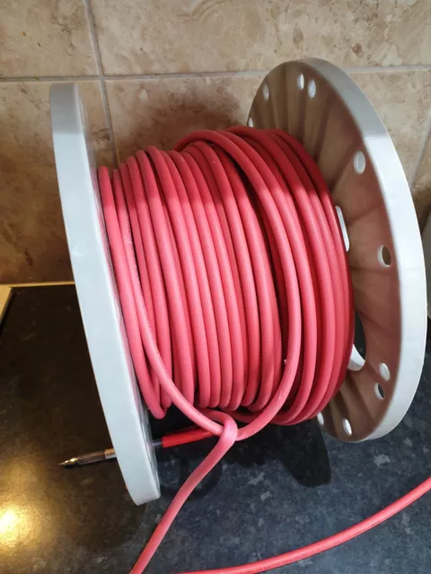 Zeroburn Cavo Allarme Fuoco Rosso 40m Metri 1,5mm 2 Core + Guaina Rame Terra