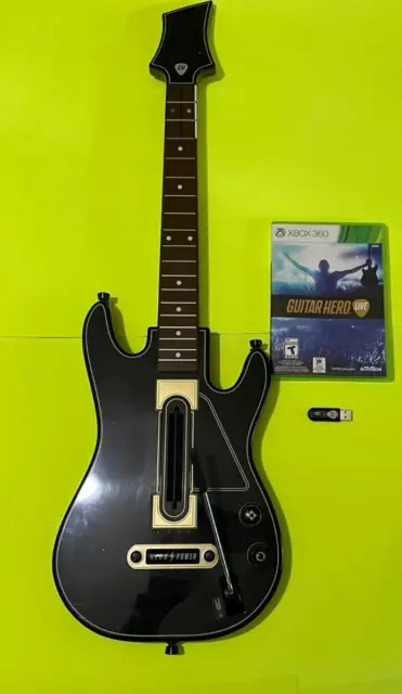 NEW Microsoft XBOX 360 Guitar Hero Live Game & Guitar Bundle