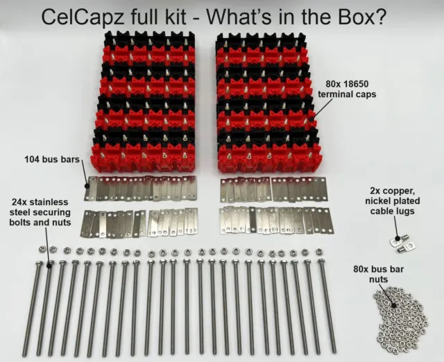 CelCapz by Vruzend UK kit costruttori di batterie 18650 celle senza saldatura o saldatura a punti