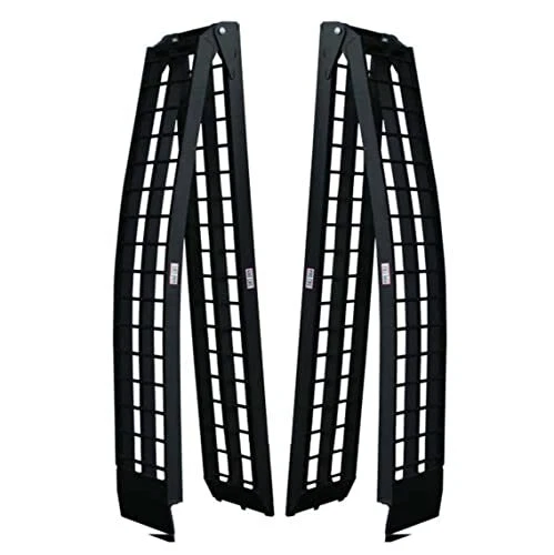 Loading Truck Ramps 9' Pair Atv Folding Arched Traction 4 Wheeled