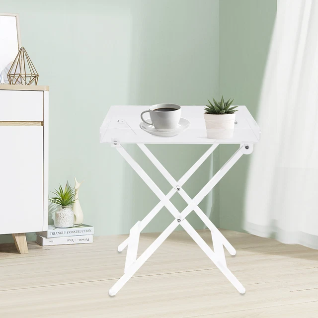 ACRYLIC FOLDING TRAY Table Clear Acrylic Side End Table Square Coffee