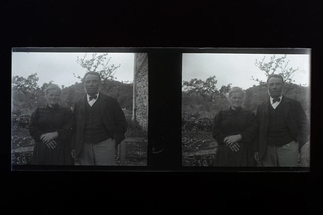 France Famille Photo NEGATIF PL51L27n12 Plaque de verre Vintage 1909