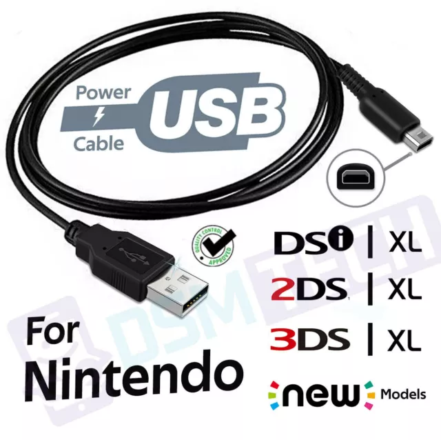 Premium Quality Nintendo DSi 2DS 3DS XL USB Power Charging Lead Charger Cable