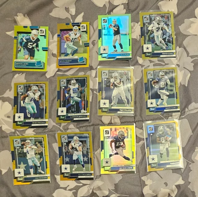 2022 Panini Donruss Gold Press Proof Dallas Cowboys Team Set - Complete w/RCs