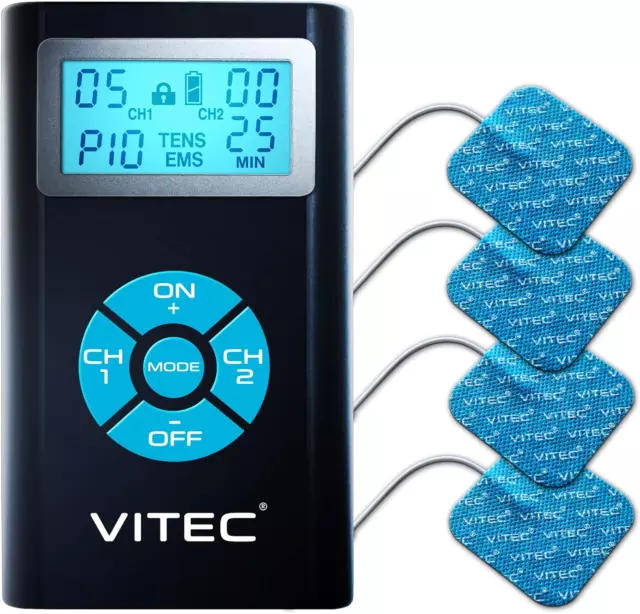 VITEC CYNONIC TENS/EMS Duo Comfort | Appareil D'Électrostimulation | 2 Thérapies