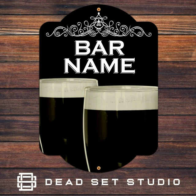 Personalisiertes Stout Barschild Man Den Pub Bier Shots A4 A3 Metall Wandkunst Geschenk