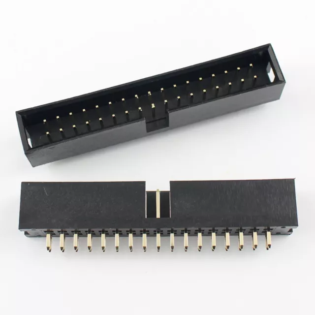 10Pcs 2.54mm 2x17 Pin 34 Pin Straight Male Shrouded PCB Box header IDC Socket