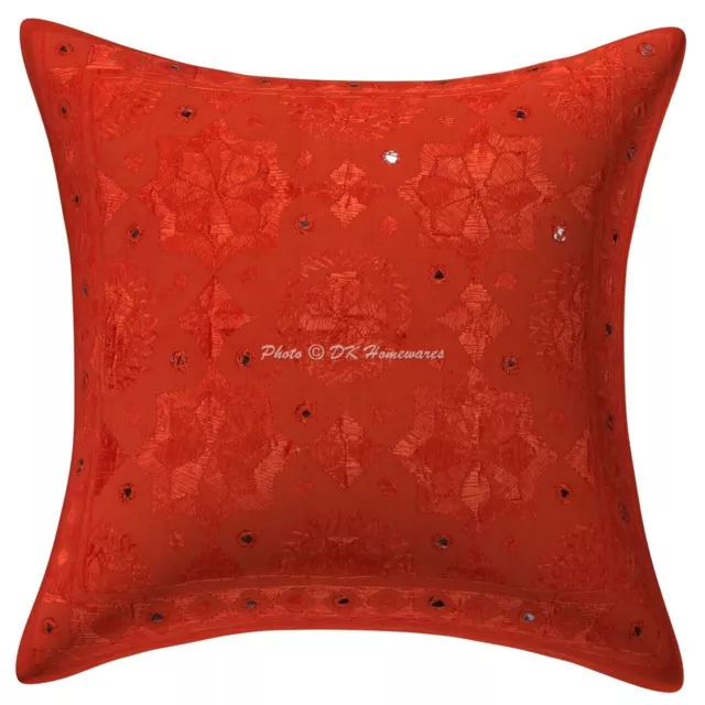 Fundas de almohada de algodón decorativas bordadas, 40x40 cm, con espejo,... 3