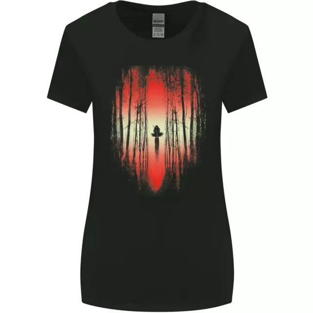 Ninja Landscape Martial Arts MMA Samurai Womens Wider Cut T-Shirt