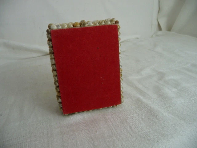 Rare** Antique SHELL BOX under cover seascape 6