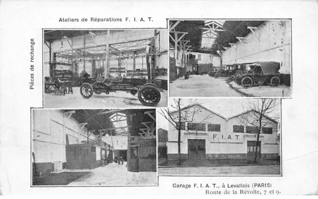 92 Levallois Perret #24856 Garage Fiat Route De La Revolte Automobile