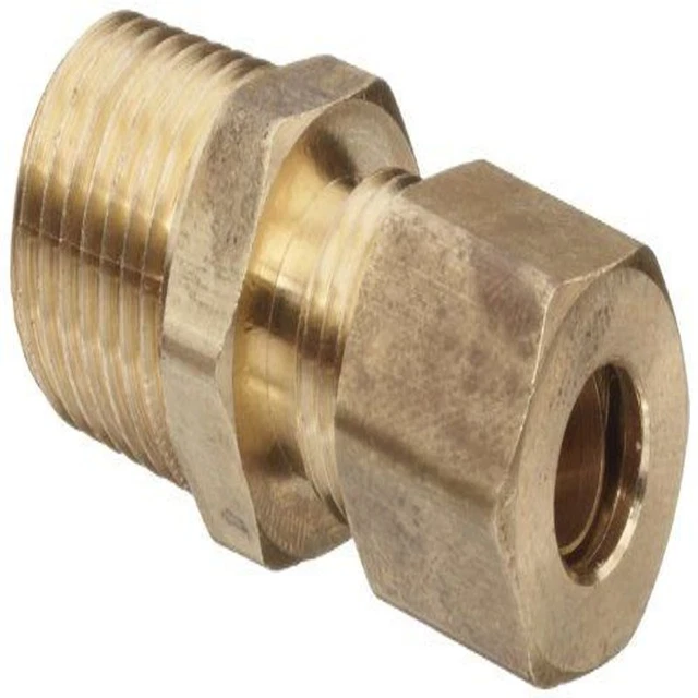 Anderson Metals - 50068-0604 Brass 3/8" Compression x 1/4" NPT Male,