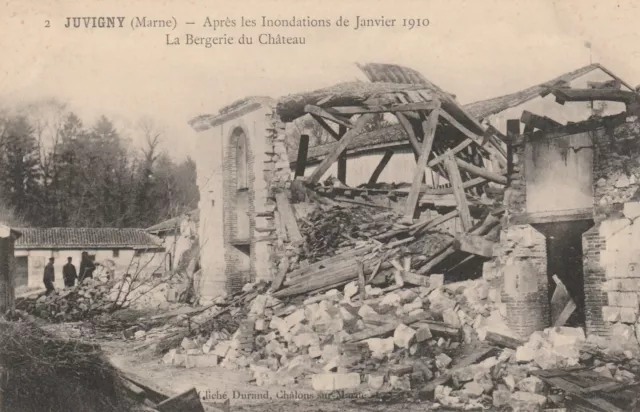 CPA 51 JUVIGNY (Marne) Après les Inondations de Janvier 1910 La Bergerie Chateau
