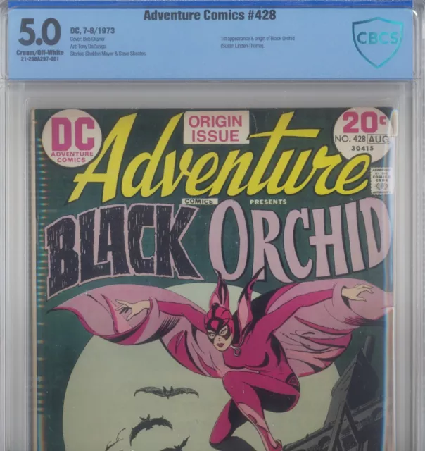 PRIMO:  ADVENTURE #428 1st BLACK ORCHID app origin VG/FN 5.0 CBCS DC comics cgc