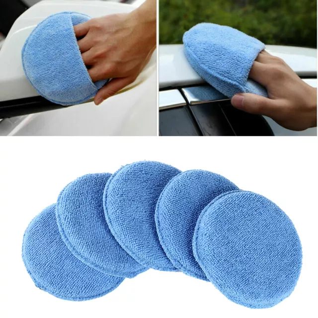 10pcs 5" Microfibre Polishing Foam Sponge Pads Applicator Pads For Detail Waxing 2