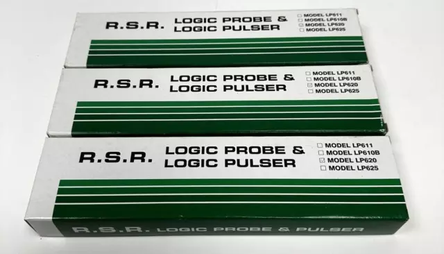 *Brand New Sealed Lot of 3* R.S.R. Logic Probe & Logic Pulser Model - LP620