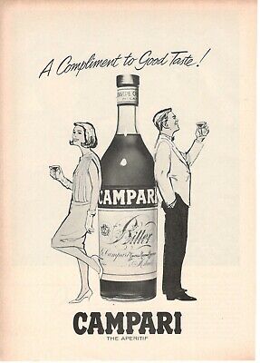 1964 Originale Pubblicita' vintage BITTER CAMPARI a compliment to good taste
