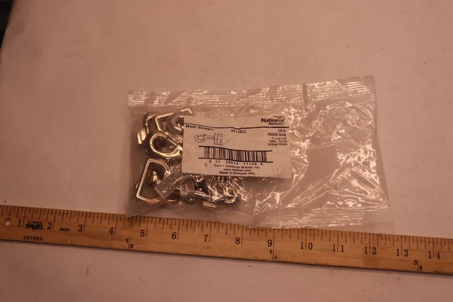 (5-Pk) National Hardware Loop Swivel Eye Bolt Snap Nickel 1" x 3-1/8" N222-638