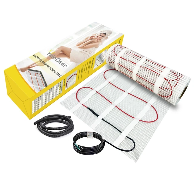 200W ELECTRIC UNDERFLOOR Under Tile Heating Mat Kit Bathroom Wetroom 7.