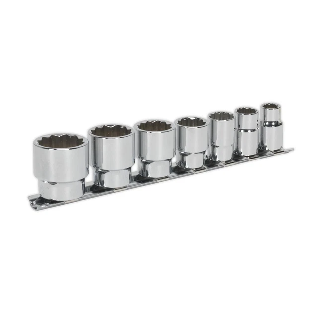 Sealey AK2676 Douille Set 7pc 1cmSq Lecteur Whitworth 12pt